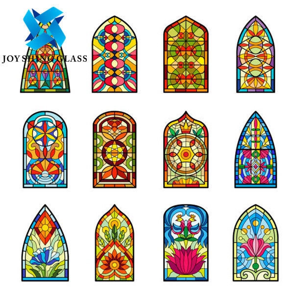 แผงกระจกสีตกแต่งหรูหรา Crystal Art Glass สำหรับประตู