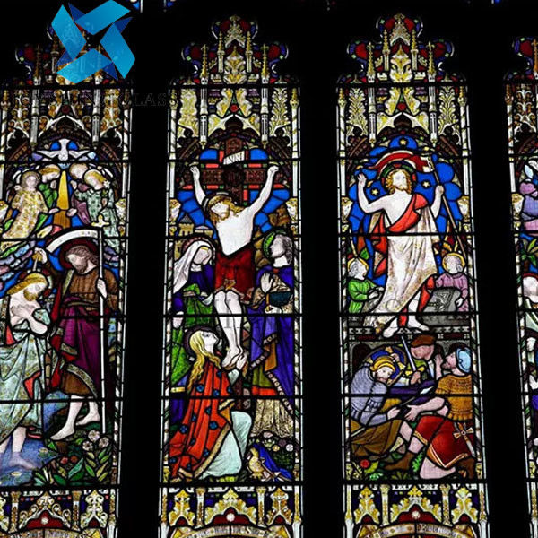 Anti UV Church Stained Glass ขนาดที่กำหนดเอง ความหนา รูปร่าง สี