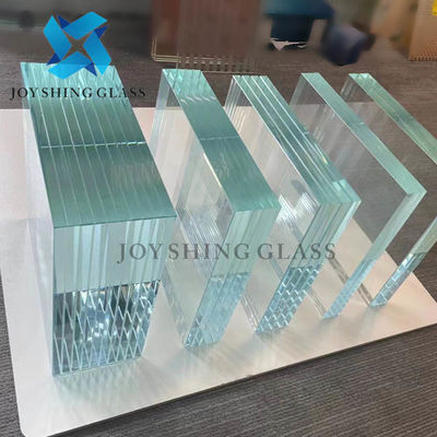 กระจกลามิเนตสีขาวโปร่งแสง 1.14 มม. PVB Interlayer Film Laminated Glass