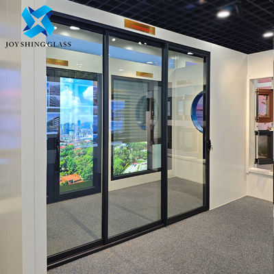 ประตูกระจกแนวราบ UPVC ประตูกระจกคู่